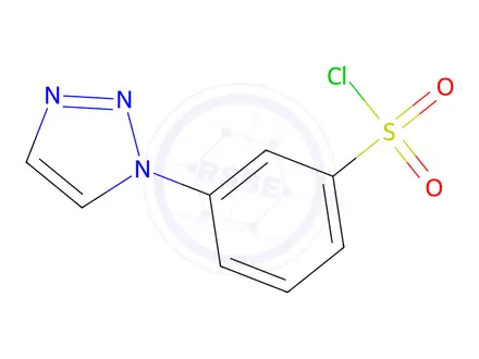 Chemical structure of 3-(1H-1,2,3-Triazol-1-yl)benzene-1-sulfonyl Chloride
