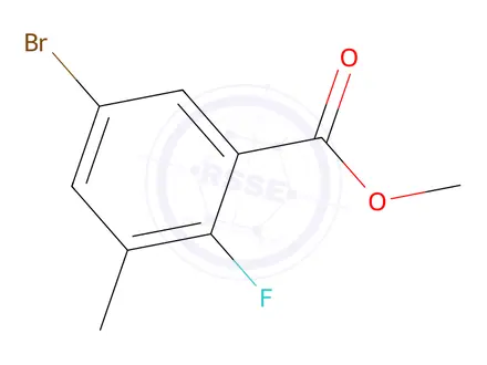 Chemical structure of METHYL 5-BROMO-2-FLUORO-3-METHYLBENZOATE