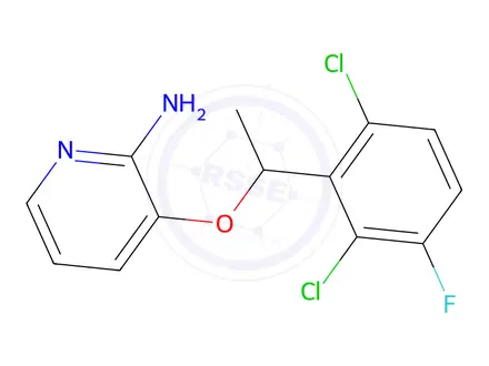 Chemical structure of 3-(1-(2,6-Dichloro-3-fluorophenyl)ethoxy)pyridin-2-amine