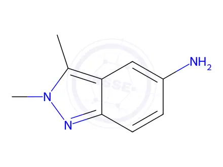 Chemical structure of 2,3-dimethyl-2H-indazol-5-amine