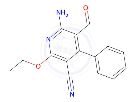 Chemical structure of 6-Amino-2-ethoxy-5-formyl-4-phenylnicotinonitrile