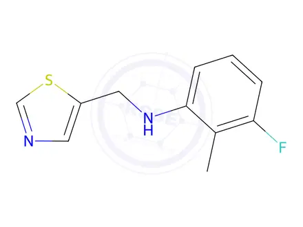 Chemical structure of 3-Fluoro-2-methyl-N-(thiazol-5-ylmethyl)aniline