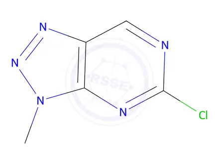 Chemical structure of 5-chloro-3-methyl-3H-[1,2,3]triazolo[4,5-d]pyrimidine