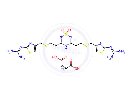 Chemical structure of Famotidine EP Impurity B (Dimaleate)