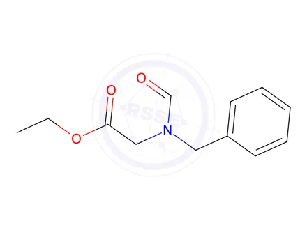 Chemical structure of Ethyl 2-(N-benzylformamido)acetate