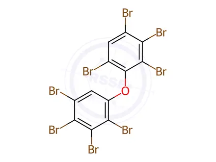 Chemical structure of PBDE 196