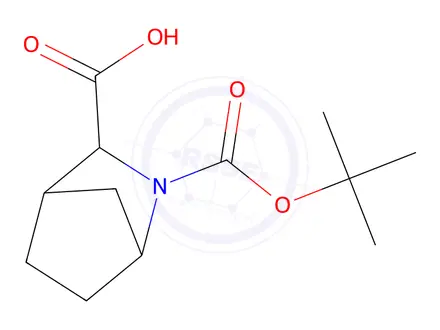 Chemical structure of 2-(tert-Butoxycarbonyl)-2-azabicyclo[2.2.1]heptane-3-carboxylic acid