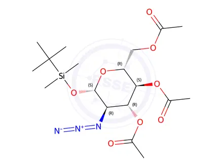 Chemical structure of 1-O-tert-Butyldimethylsilyl 2-azido-2-deoxy-β-D-glucopyranoside, 98%