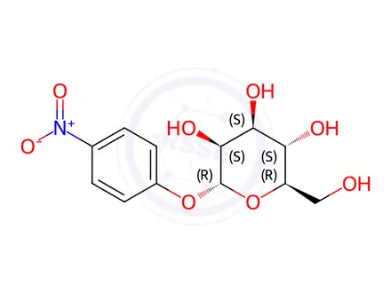 Chemical structure of p-Nitrophenyl α-D-Mannopyranoside