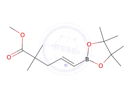 Chemical structure of Methyl (E)-2,2-dimethyl-5-(4,4,5,5-tetramethyl-1,3,2-dioxaborolan-2-yl)pent-4-enoate