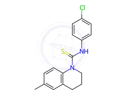 Chemical structure of N-(4-chlorophenyl)-6-methyl-3,4-dihydroquinoline-1(2H)-carbothioamide