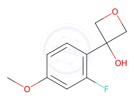 Chemical structure of 3-(2-fluoro-4-methoxyphenyl)oxetan-3-ol