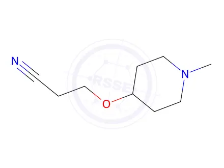 Chemical structure of 3-[(1-Methylpiperidin-4-yl)oxy]propanenitrile