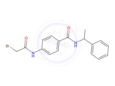 Chemical structure of 4-[(2-Bromoacetyl)amino]-N-(1-phenylethyl)-benzamide