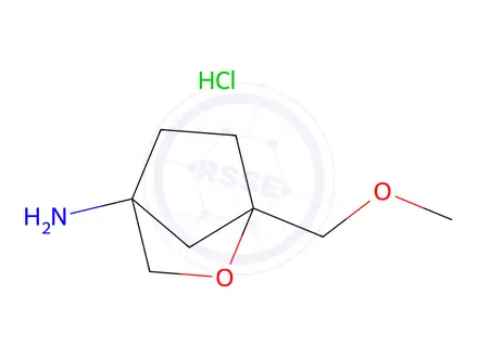 Chemical structure of 1-(Methoxymethyl)-2-oxabicyclo[2.2.1]heptan-4-amine hydrochloride