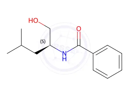 Chemical structure of Benzamide, N-[(1S)-1-(hydroxymethyl)-3-methylbutyl]-