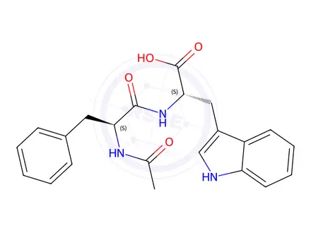 Chemical structure of Ac-Phe-Trp-OH