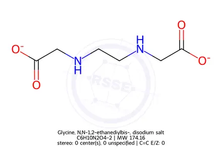 Chemical structure of Glycine, N,N-1,2-ethanediylbis-, disodium salt