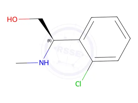 Chemical structure of (R)-2-(2-chlorophenyl)-2-(methylamino)ethan-1-ol