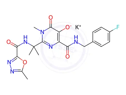 Chemical structure of Raltegravir Potassium Salt