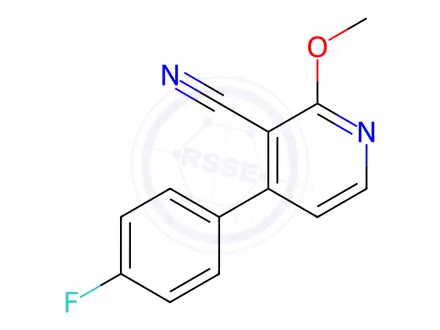 Chemical structure of 4-(4-Fluorophenyl)-2-methoxypyridine-3-carbonitrile