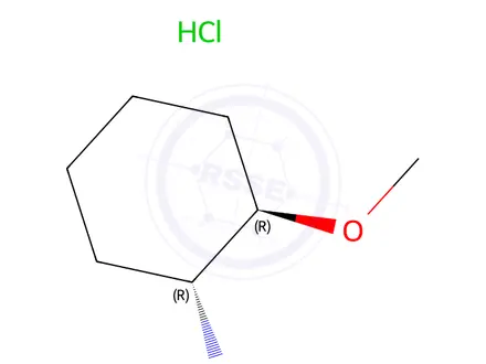 Chemical structure of (1R,2R)-2-methoxycyclohexanamine;hydrochloride