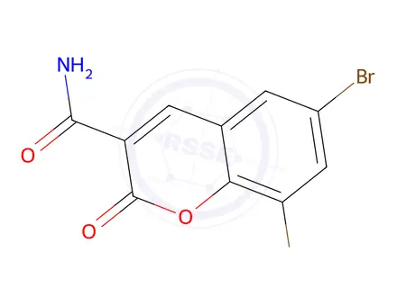 Chemical structure of 6,8-Dibromo-2-oxo-2H-chromene-3-carboxamide
