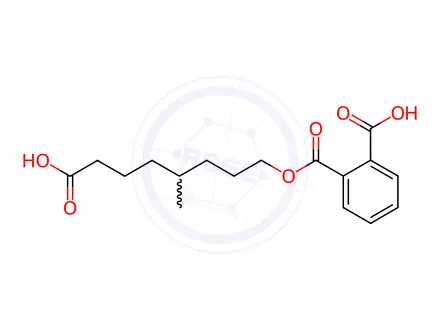 Chemical structure of Mono-(7-carboxy-4-methylheptyl) Phthalate