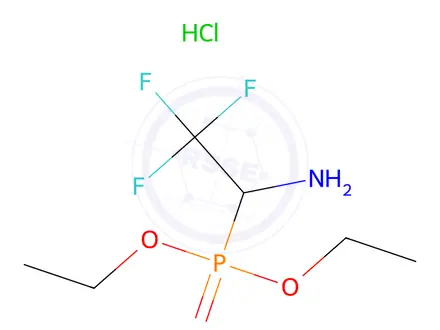 Chemical structure of diethyl (1-amino-2,2,2-trifluoroethyl)phosphonate hydrochloride