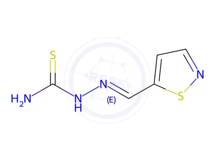 Chemical structure of 5-Isothiazolecarbaldehyde thiosemicarbazone