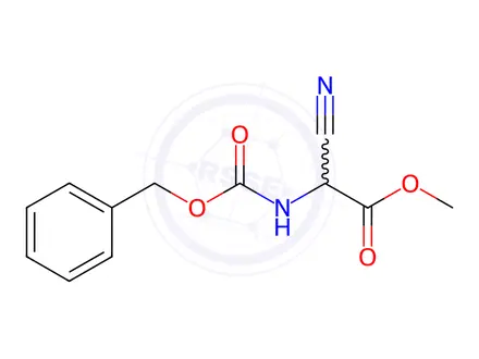 Chemical structure of Glycine, 2-cyano-N-[(phenylmethoxy)carbonyl]-, methyl ester
