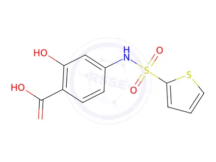 Chemical structure of 2-Hydroxy-4-(thiophene-2-sulfonamido)benzoic Acid