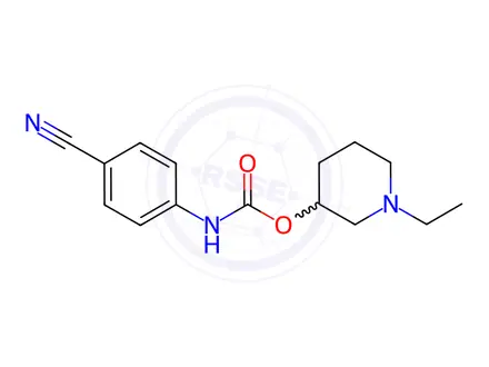 Chemical structure of p-Cyanophenylcarbamic acid 1-ethyl-3-piperidinyl ester