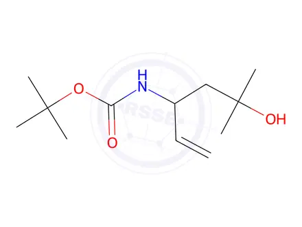 Chemical structure of tert-Butyl (5-hydroxy-5-methylhex-1-en-3-yl)carbamate