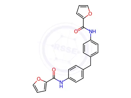 Chemical structure of N,N'-(methylenebis(4,1-phenylene))bis(furan-2-carboxamide)