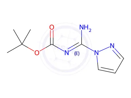 Chemical structure of N-Boc-1-Guanylpyrazole