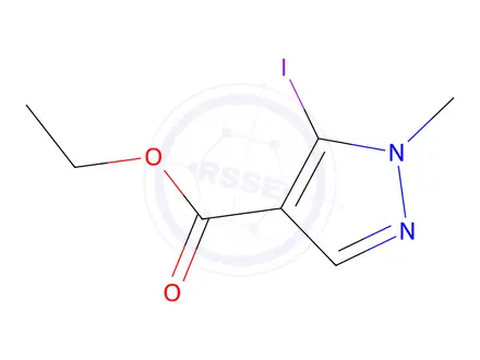 Chemical structure of Ethyl 5-Iodo-1-Methyl-1h-Pyrazole-4-Carboxylate