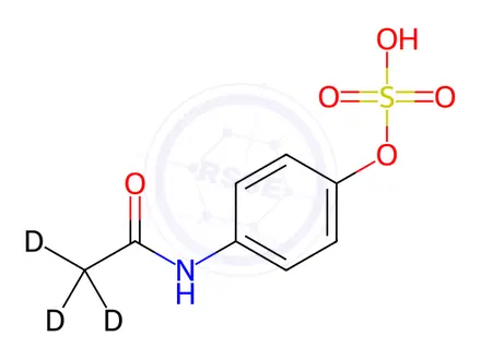 Chemical structure of 4-Acetaminophen D3 Sulfate