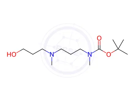 Chemical structure of Carbamic acid, N-[3-[(3-hydroxypropyl)methylamino]propyl]-N-methyl-, 1,1-dimethylethyl ester