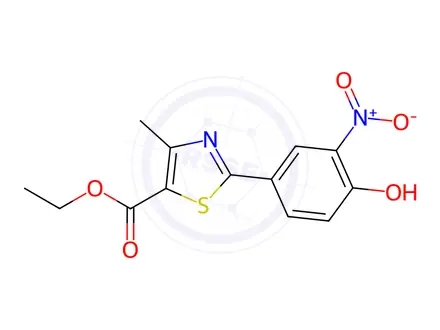 Chemical structure of Febuxostat-Nitro Impurity
