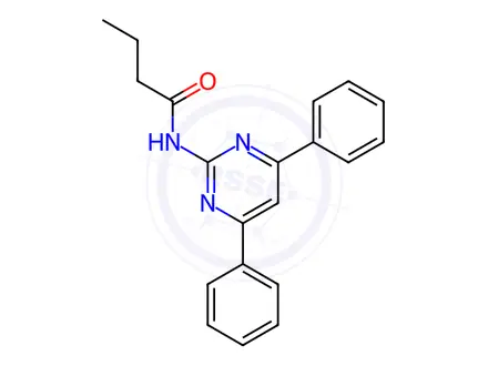 Chemical structure of N-(4,6-Diphenylpyrimidin-2-yl)butyramide