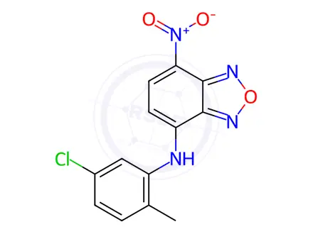 Chemical structure of N-(5-Chloro-2-methylphenyl)-7-nitrobenzo[c][1,2,5]oxadiazol-4-amine