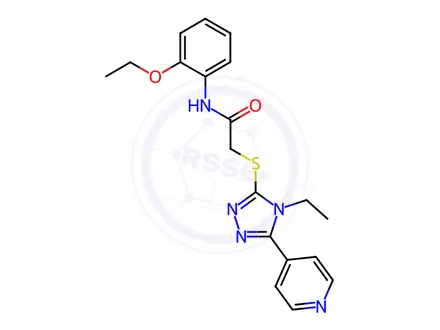 Chemical structure of N-(2-Ethoxyphenyl)-2-((4-ethyl-5-(pyridin-4-yl)-4H-1,2,4-triazol-3-yl)thio)acetamide