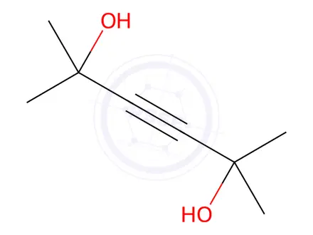 Chemical structure of 2,5-dimethylhex-3-yne-2,5-diol