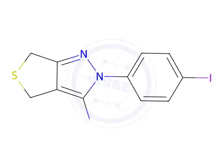 Chemical structure of 2,6-dihydro-2-(4-iodophenyl)-4H-Thieno[3,4-c]pyrazol-3-amine