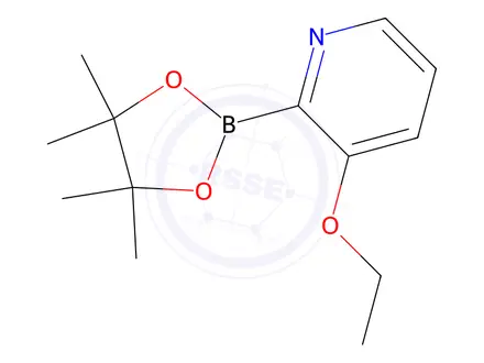 Chemical structure of 3-Ethoxy-2-(4,4,5,5-tetramethyl-1,3,2-dioxaborolan-2-yl)pyridine