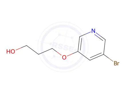 Chemical structure of 3-((5-Bromopyridin-3-yl)oxy)propan-1-ol