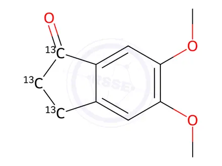Chemical structure of 5,6-Dimethoxy-1-indanone-13C3