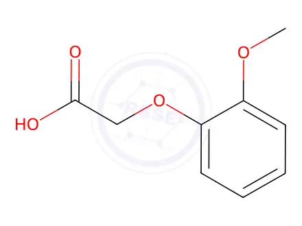 Chemical structure of 2-(2-Methoxyphenoxy)acetic acid