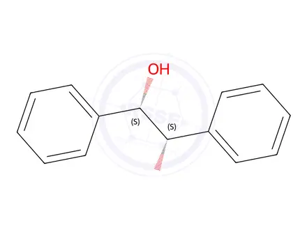 Chemical structure of 1,2-Ethanediol, 1,2-diphenyl-, (1S,2S)-